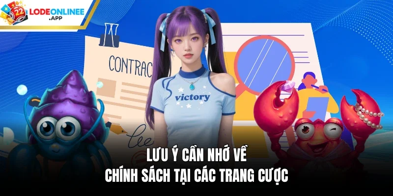 Lưu ý cần nhớ về chính sách tại các trang cược